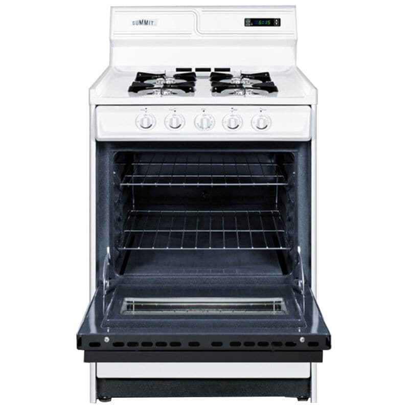 Summit 24 in. 2.9 cu. ft. Gas Range with Open Burners - White, , hires