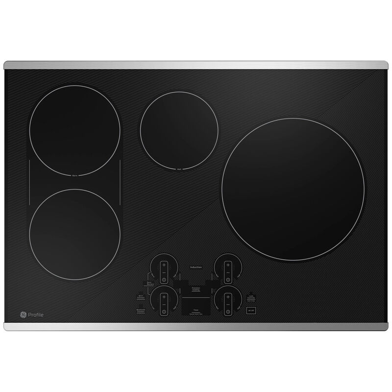 GE Profile 30 in. Induction Smart Cooktop with 4 Smoothtop Burners -  Stainless Steel