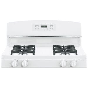 GE 30 in. 4.8 cu. ft. Gas Range with 4 Sealed Burners - White, White, hires