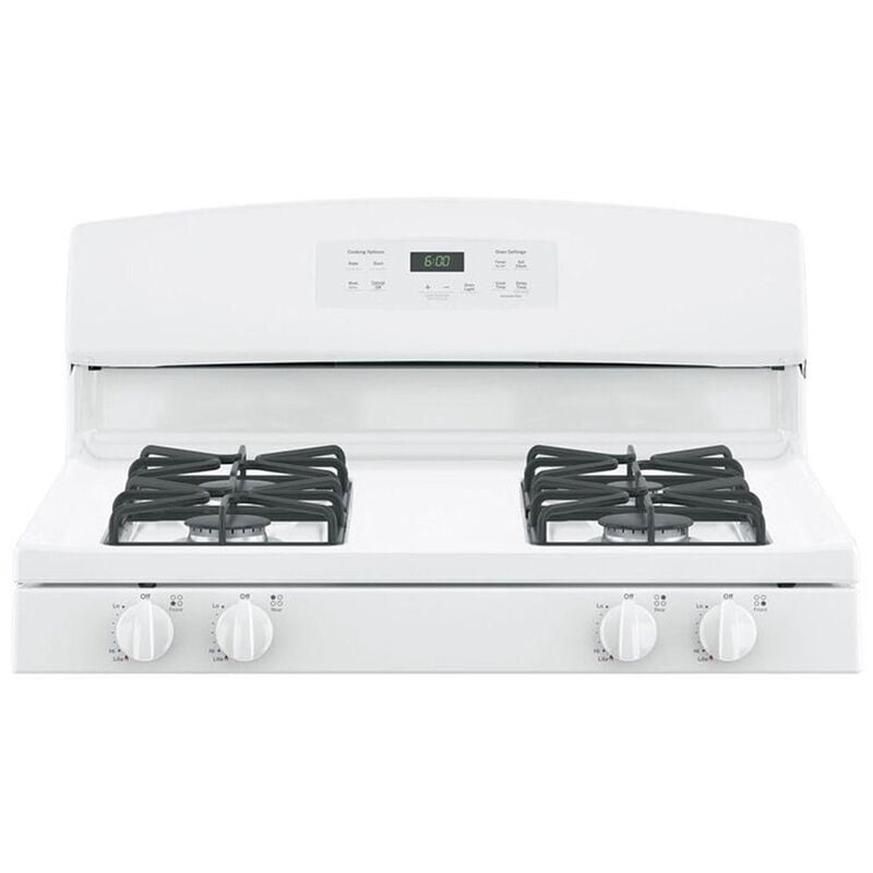 GE 30 in. 4.8 cu. ft. Gas Range with 4 Sealed Burners - White, White, hires