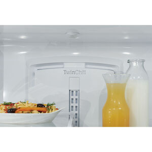 Cafe 36 in. 23.1 cu. ft. Smart Counter Depth French Door Refrigerator with Internal Water Dispenser - Stainless Steel, Stainless Steel, hires