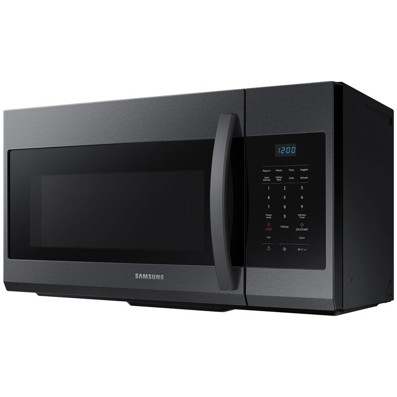 Samsung 30 in. 1.7 cu. ft. 1000W Over-the-Range Microwave with 300 CFM - Black Stainless, Black Stainless, hires