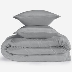 BEDGEAR Performance Duvet & 2pc Sham Set, Solid, Light Gray, King, , hires