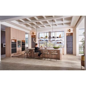 Monogram Minimalist Series 30 in. 10 cu. ft. Smart Top Control SpeedElectric Double Wall Oven with True European Convection - Stainless Steel, , hires