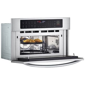 LG 30 in. 1.7 cu. ft. Smart Speed Electric Single Wall Oven with Standard Convection & Sensor Cooking - Stainless Steel, Stainless Steel, hires