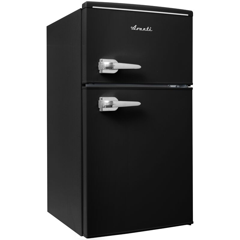 Avanti 18 in. 3 cu. ft. Mini Fridge with Top Freezer - Black, Black, hires