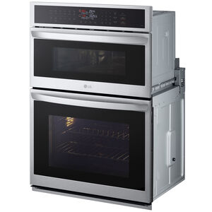 LG 30 in. 6.4 cu. ft. Smart Electric Microwave/Wall Oven Combo with Standard Convection - PrintProof Stainless Steel, , hires