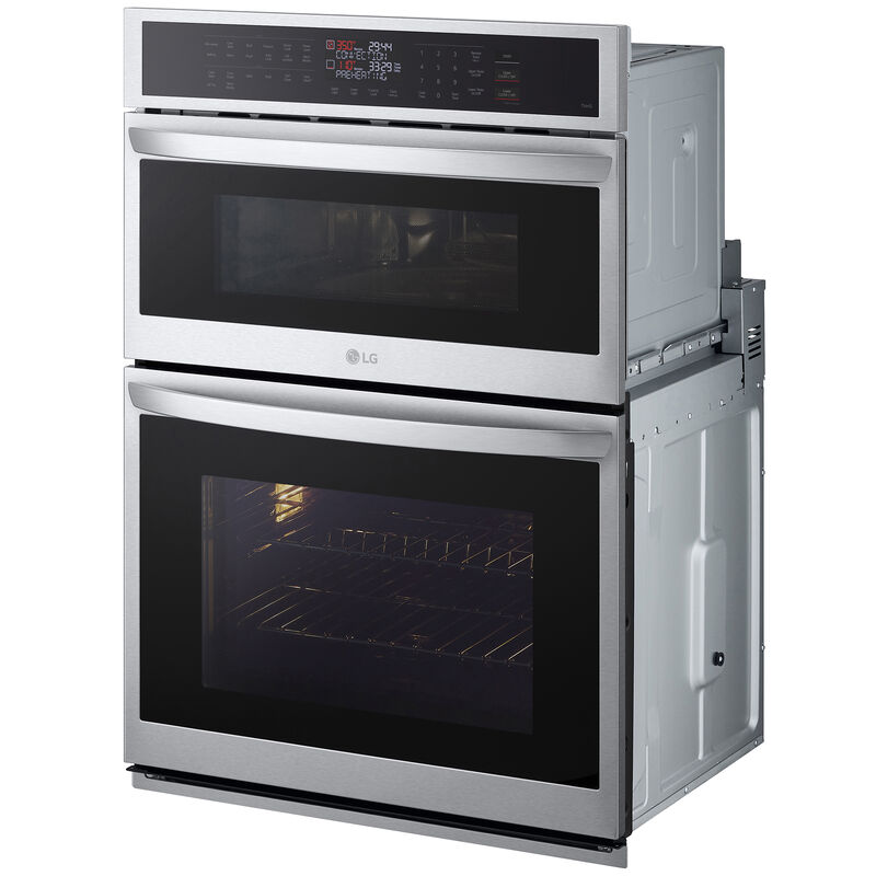 LG 30 in. 6.4 cu. ft. Smart Electric Microwave/Wall Oven Combo with Standard Convection - PrintProof Stainless Steel, , hires