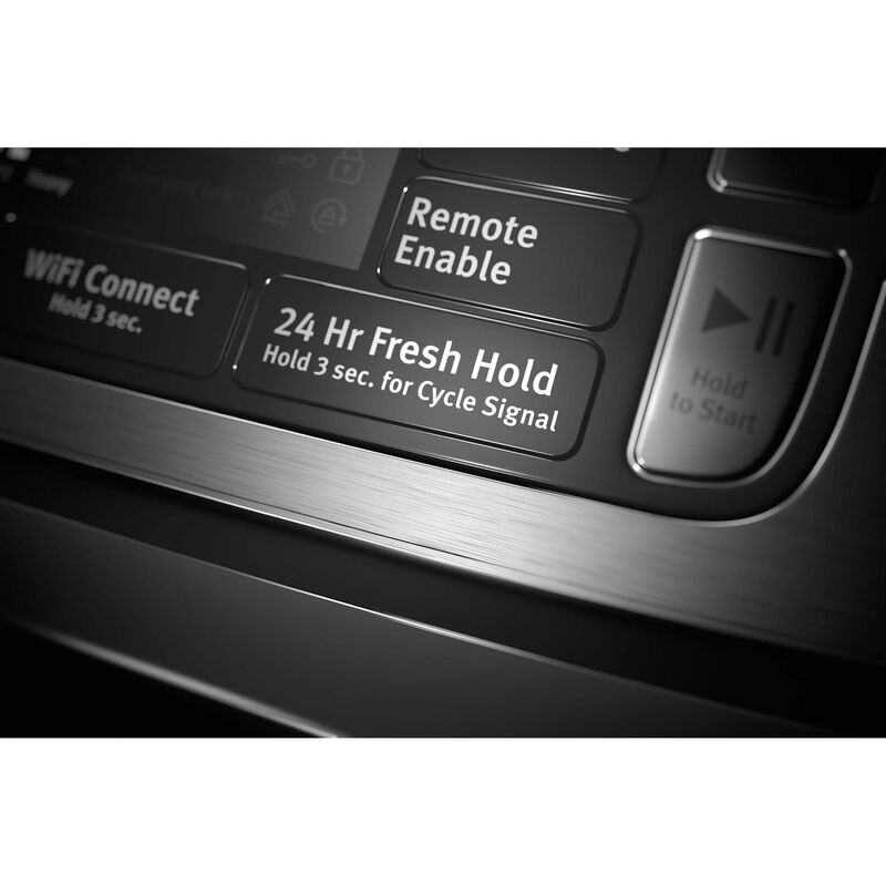 Maytag 27 in. 5.0 cu. ft. Smart Stackable Front Load Washer with Extra Power, 24-Hr Fresh Hold Option, Sanitize & Steam Wash Cycle - White, White, hires
