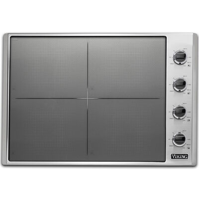Viking 5 Series 30 in. 4-Burner Induction Cooktop with Simmer Burner & Power Burner - Stainless Steel | VICU53014BST
