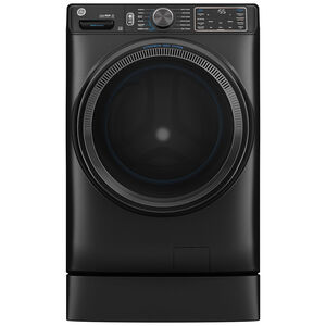 GE 28 in. 5.0 cu. ft. Smart Stackable Front Load Washer with OdorBlock, Sanitize Cycle & Steam Cycle - Carbon Graphite, Carbon Graphite, hires