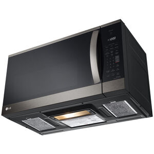 LG 30 in. 1.8 cu. ft. 1000W Smart Over-the-Range Microwave with 300 CFM & Sensor Cooking - PrintProof Black Stainless Steel, , hires