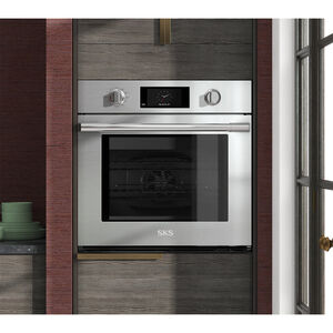 SKS 30 in. 4.7 cu. ft. Smart Steam Electric Single Wall Oven with True European Convection - Stainless Steel, , hires
