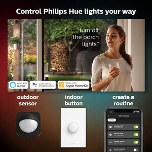 Philips - Hue White & Color Ambiance Appear 1200-lumen Wall Lantern - Black, , hires
