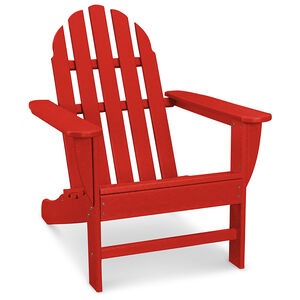 Hanover Classic All-Weather Adirondack Chair - Sunset Red, Red, hires
