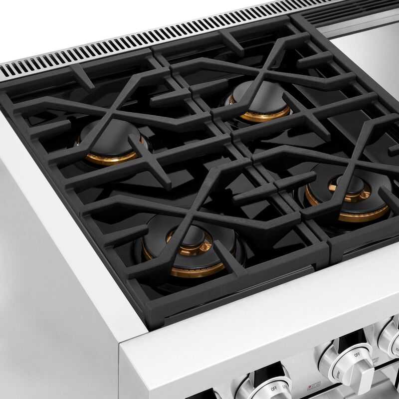 SKS 48 in. 7.9 cu. ft. Smart Standard Convection Steam Double Oven Dual Fuel Range with 6 Sealed Burners & Griddle - Stainless Steel, , hires