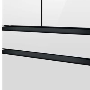 Samsung Bespoke 36 in. 22.8 cu. ft. Smart Counter Depth 4-Door French Door Refrigerator with Internal Water Dispenser - White Glass, White Glass, hires