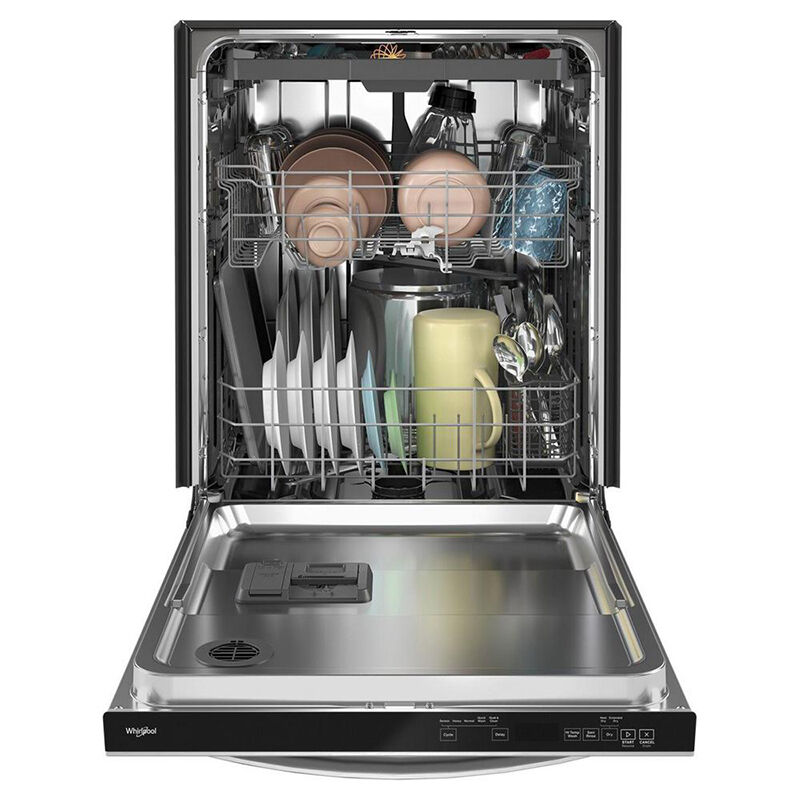 Whirlpool 24 in. Built-In Dishwasher with Top Control, 47 dBA Sound Level, 13 Place Settings, 5 Wash Cycles & Sanitize Cycle - Fingerprint Resistant Stainless, Fingerprint Resistant Stainless, hires