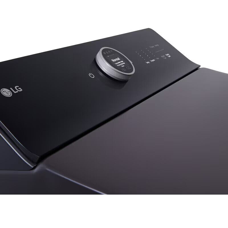 LG 27 in. 7.3 cu. ft. Smart Gas Dryer with EasyLoad Door, AI Sensor Dry, TurboSteam Technology & Sanitize Cycle - Matte Black, Matte Black, hires