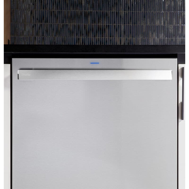 GE Profile 24 in. Top Control Flush-Mount Smart Dishwasher with 44 dBa Sound Level, 3rd-Rack & Dry Boost - Fingerprint Resistant Stainless, , hires