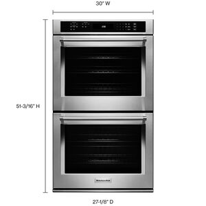 KitchenAid 30" Double Electric Wall Oven - Stainless Steel, , hires