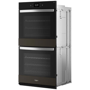 Whirlpool 30 in. 10 cu. ft. Smart Top Control Electric Double Wall Oven with True European Convection - Black Stainless Steel with PrintShield Finish, Black Stainless Steel with PrintShield Finish, hires