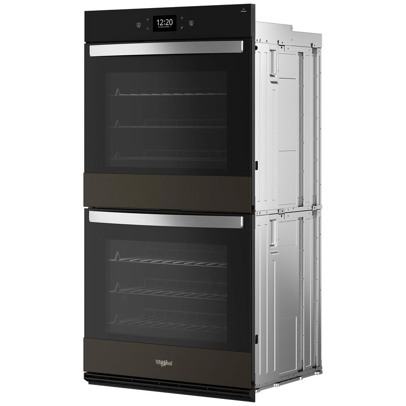 Whirlpool 30 in. 10 cu. ft. Smart Top Control Electric Double Wall Oven with True European Convection - Black Stainless Steel with PrintShield Finish, Black Stainless Steel with PrintShield Finish, hires