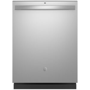 GE 24 in. Built-In Dishwasher with Top Control, 52 dBA Sound Level, 16 Place Settings, 4 Wash Cycles & Sanitize Cycle - Stainless Steel, Stainless Steel, hires