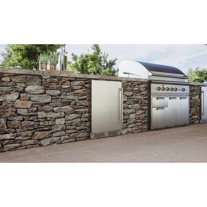 Zephyr Presrv Series 24 in. 5.6 cu. ft. Built-In/Freestanding Beverage Center with Pull-Out Shelves & Digital Control - Stainless Steel, , hires