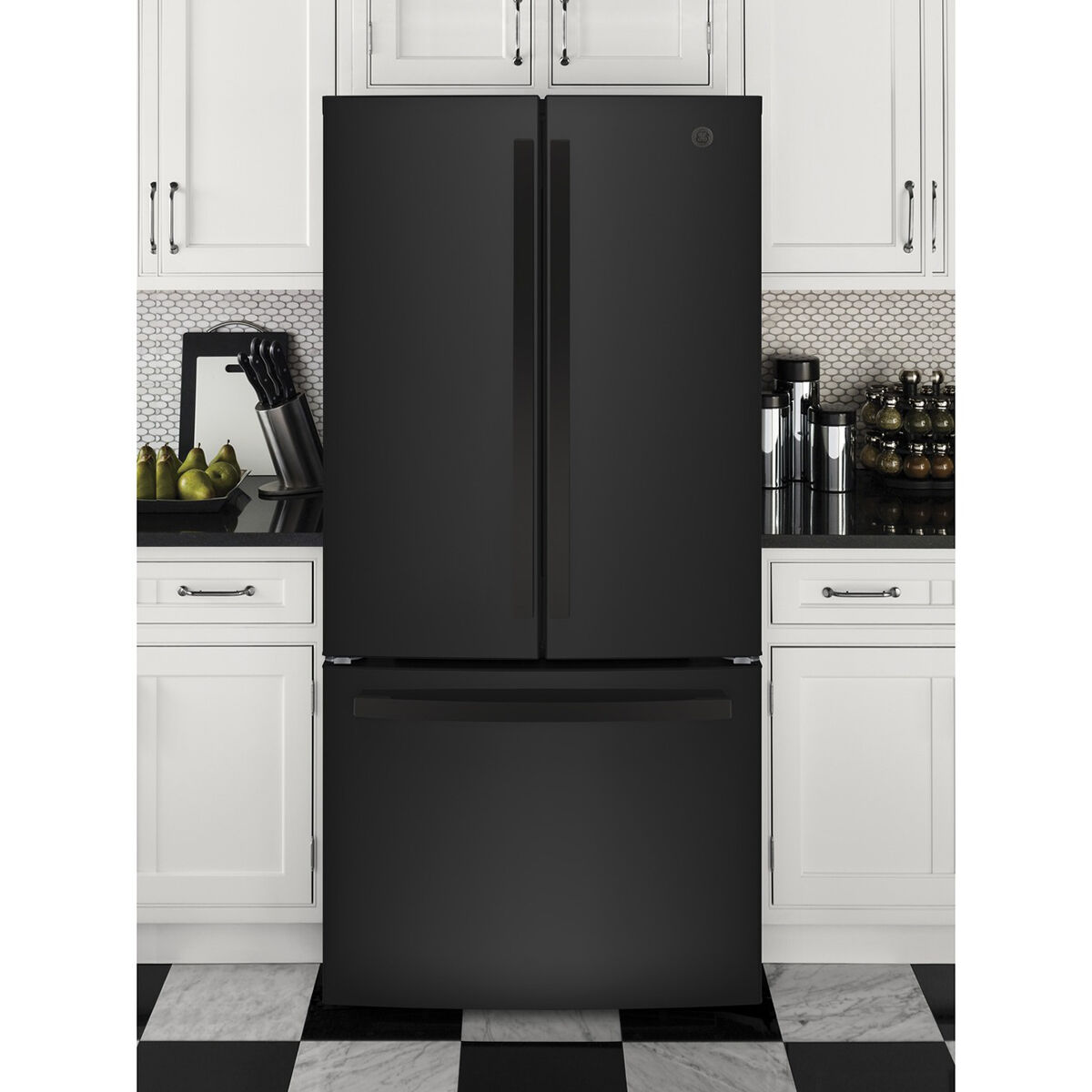 GE 33 in. 24.7 cu. ft. French Door Refrigerator with Internal