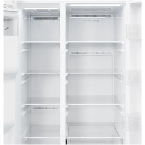 GE 36 in. 23.6 cu. ft. Counter Depth Side-by-Side Refrigerator with Ice & Water Dispenser - White, , hires