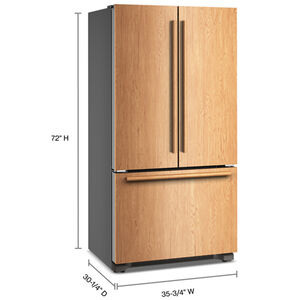 KitchenAid 36 in. 21.9 cu. ft. Counter Depth French Door Refrigerator with Internal Water Dispenser - Custom Panel Ready, Custom Panel Required, hires