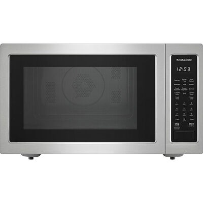 KitchenAid 22 in. 1.5 cu.ft Countertop Microwave with 10 Power Levels & Sensor Cooking Controls - Stainless Steel | KMCC5015GSS