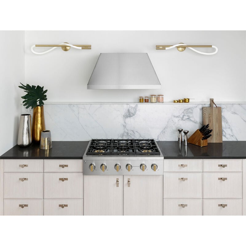 Monogram 36 in. Smart Ducted Standard Style Range Hood with 610 CFM, 4 Fan Speeds & 1 LED Light - Stainless Steel, , hires