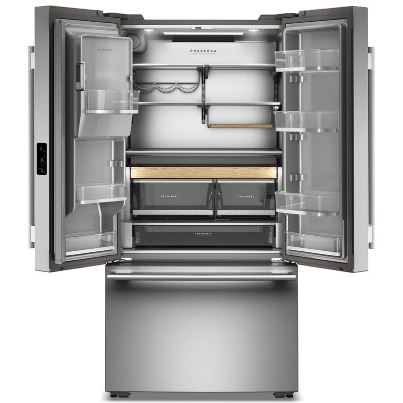 KitchenAid 36 in. 23.9 cu. ft. Counter Depth French Door Refrigerator with Ice & Water Dispenser - Stainless Steel with PrintShield Finish, , hires
