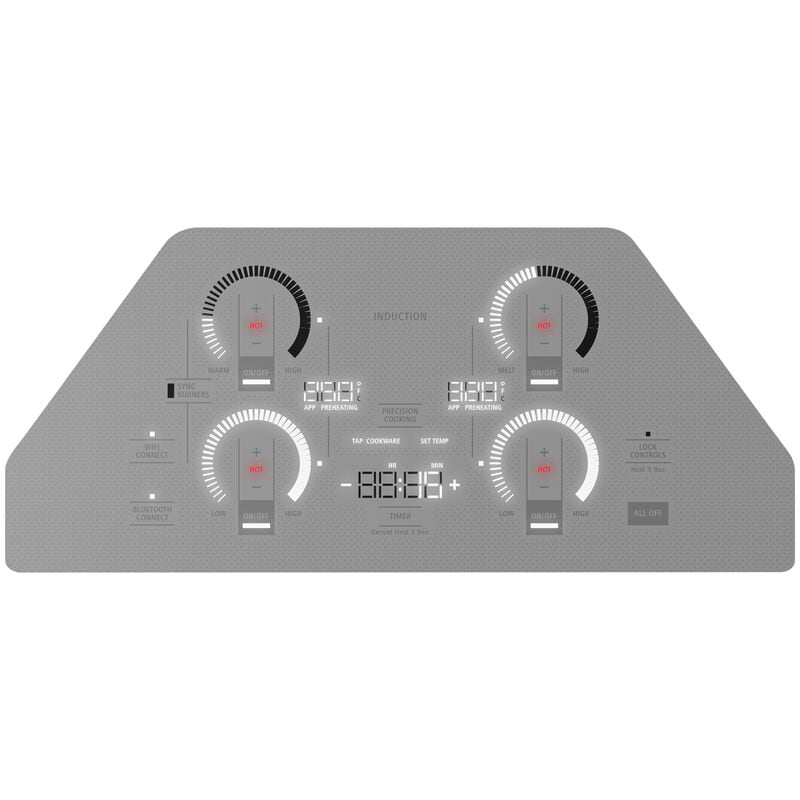 Monogram 30 in. 4-Burner Smart Induction Cooktop with Power Burner - Silver, , hires