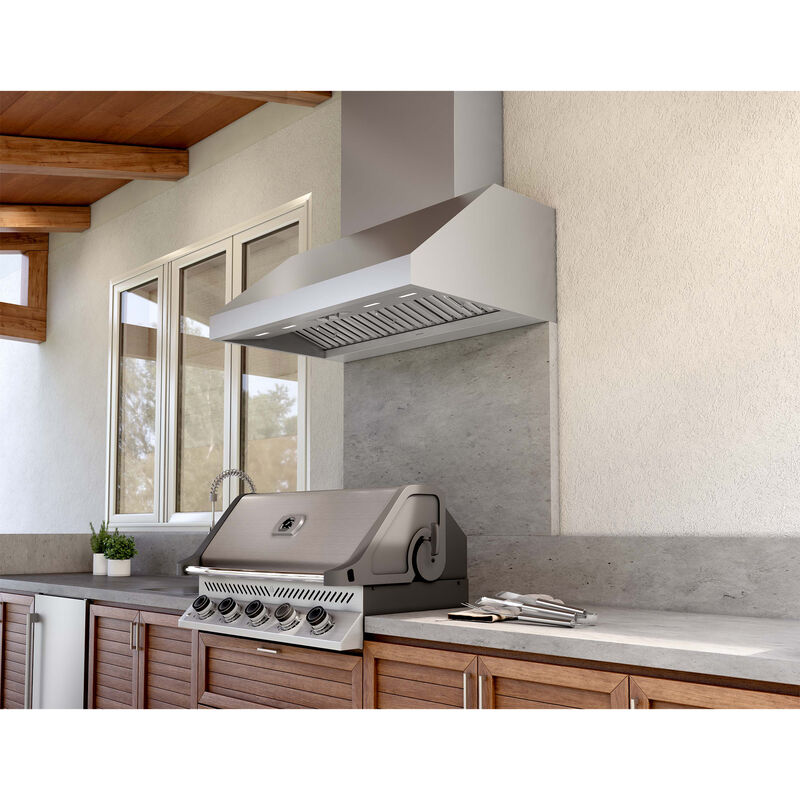 Zephyr Cypress Series 54 in. Ducted Canopy Pro Style Style Range Hood with 1200 CFM, 3 Fan Speeds & 4 LED Lights - Stainless Steel, , hires