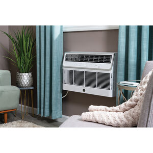 GE 10,000 BTU Smart Energy Star Through-the-Wall Air Conditioner with 3 Fan Speeds, Sleep Mode & Remote Control - White, , hires