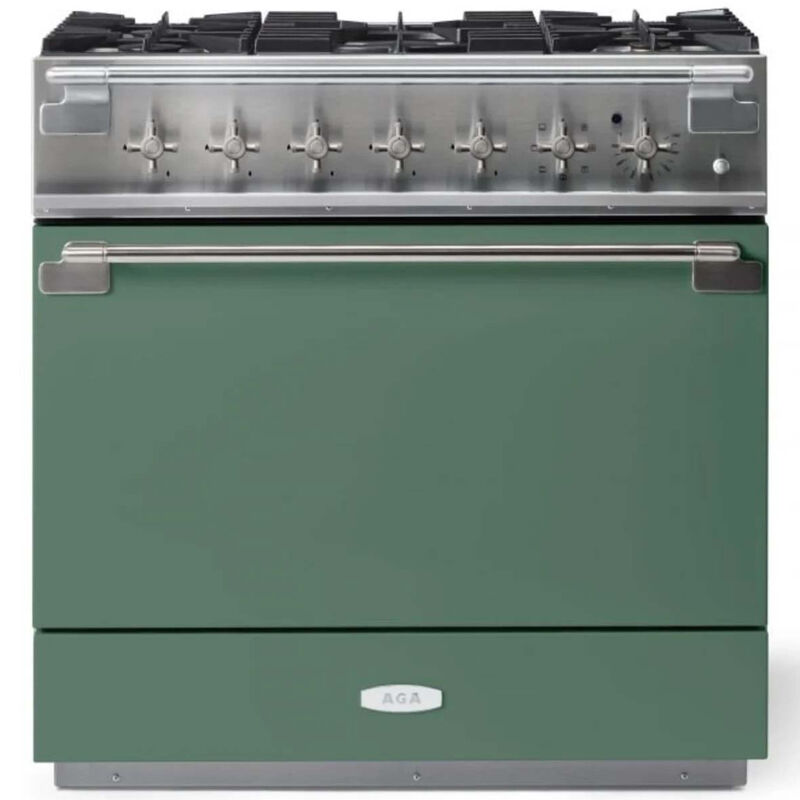AGA Elise 36 in. 4.5 cu. ft. Dual Convection Dual Fuel Range with 5 Sealed Burners - Green, , hires