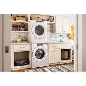 Whirlpool 27 in. 7.4 cu. ft. Stackable Ventless Electric Dryer with Heat Pump & Sensor Dry - White, , hires