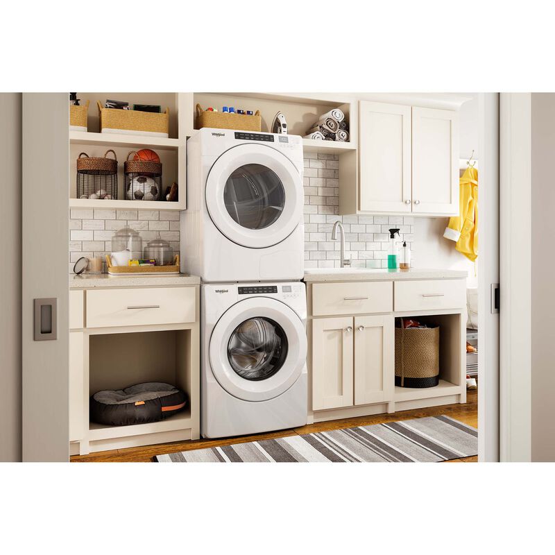 Whirlpool 27 in. 7.4 cu. ft. Stackable Ventless Electric Dryer with Heat Pump & Sensor Dry - White, , hires