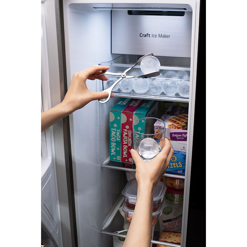 LG InstaView Series 36 in. 27.1 cu. ft. Smart Side-by-Side Refrigerator with External Ice & Water Dispenser - PrintProof Stainless Steel, PrintProof Stainless Steel, hires