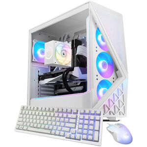 iBUYPOWER Slate Gaming Desktop with Intel Core Ultra 9 285, 24-Core CPU, NVIDIA GeForce RTX 5070, 12GB VRAM GPU, 32 GB RAM, 2 TB SSD & Windows 11 Home - White, , hires