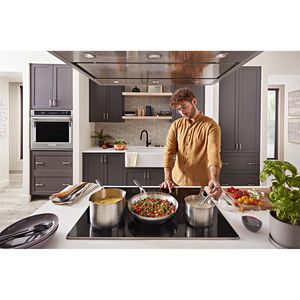 KitchenAid 36 in. Convertible Chimney Style Range Hood with 585 CFM, 3 Fan Speeds , 4 LED & 2 Halogen Lights - Stainless Steel, Stainless Steel, hires