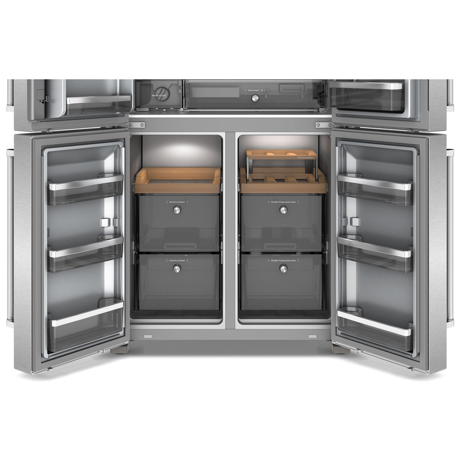 KitchenAid 36 in. 19.1 cu. ft. Counter Depth 4-Door French Door
