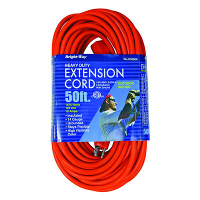 Bright Way 14 Gauge 3 Wire 50' Heavy Duty Extension Cord | R3050
