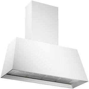 Bertazzoni 48 in. Canopy Pro Style Range Hood with 4 Speed Settings, 600 CFM, Convertible Venting & 1 LED Light - Matte White, Matte White, hires