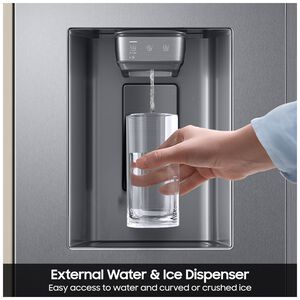 Samsung Bespoke 36 in. 27.4 cu. ft. Smart Side-by-Side Refrigerator with Ice & Water Dispenser - Fingerprint Resistant Stainless Steel, , hires