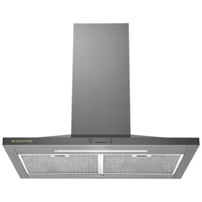 LG Signature 30 in. Smart Ducted Chimney Style Range Hood with 600 CFM, 5 Fan Speeds & 2 LED Lights - Stainless Steel | HCEU3039X
