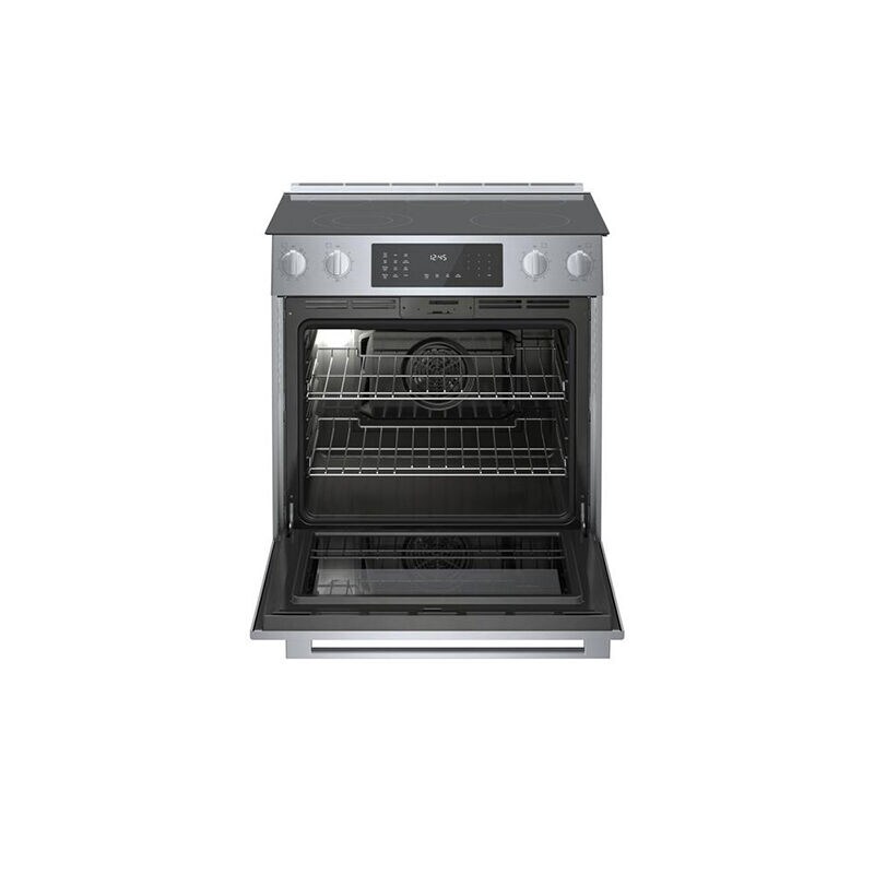 Bosch 800 Series 30 in. 4.6 cu. ft. True European Convection Slide-In Electric Range with Smoothtop Burners - Stainless Steel, , hires